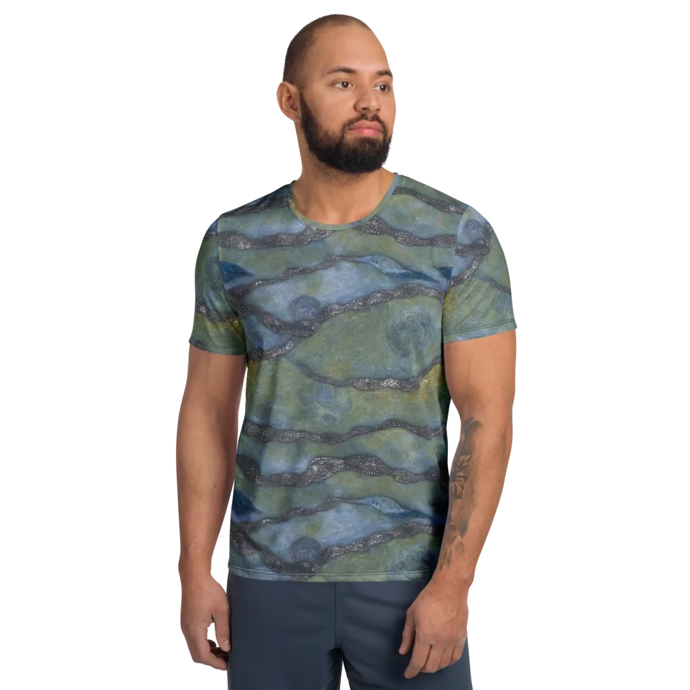 Tidal Fossil on Men's Athletic T-Shirt — Front