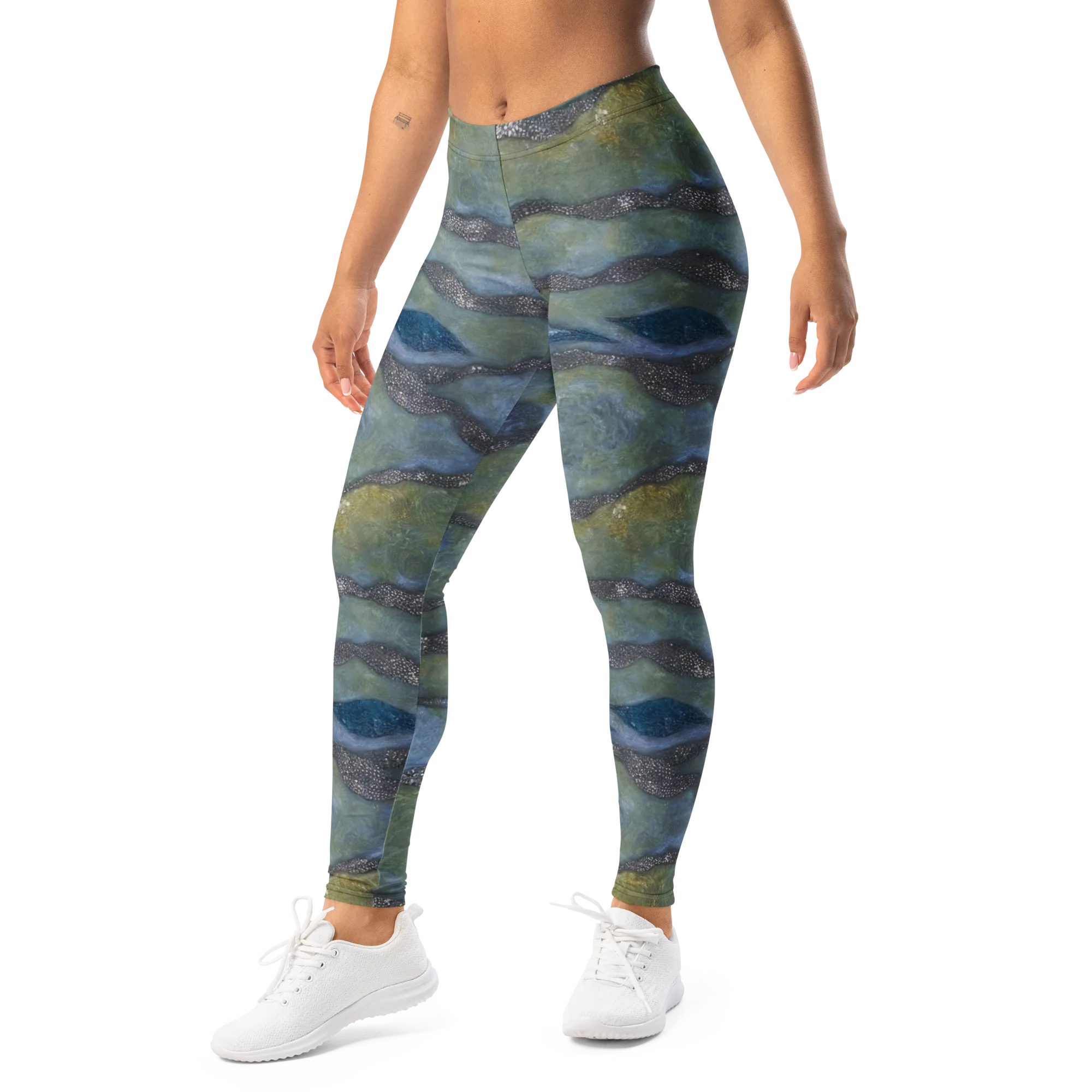 Tidal Fossil on Leggings — Left Front