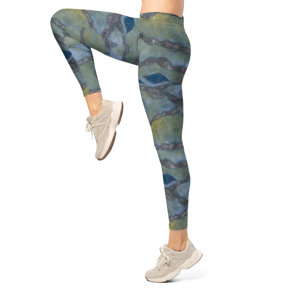 Tidal Fossil on Leggings — Left