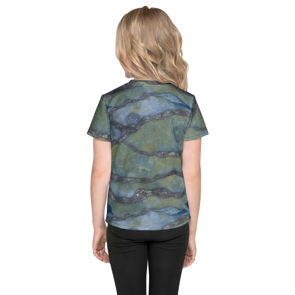 Tidal Fossil on Kids Crew Neck T-Shirt — Back