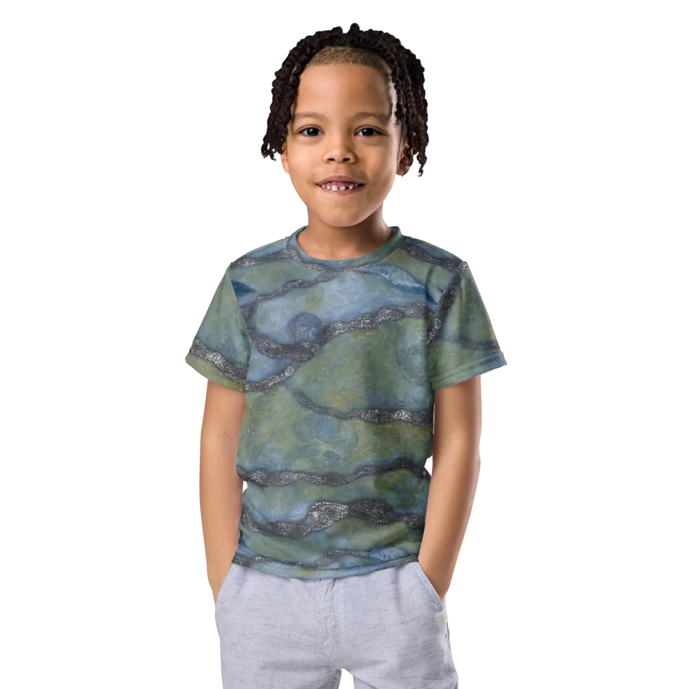 Tidal Fossil on Kids Crew Neck T-Shirt — Front