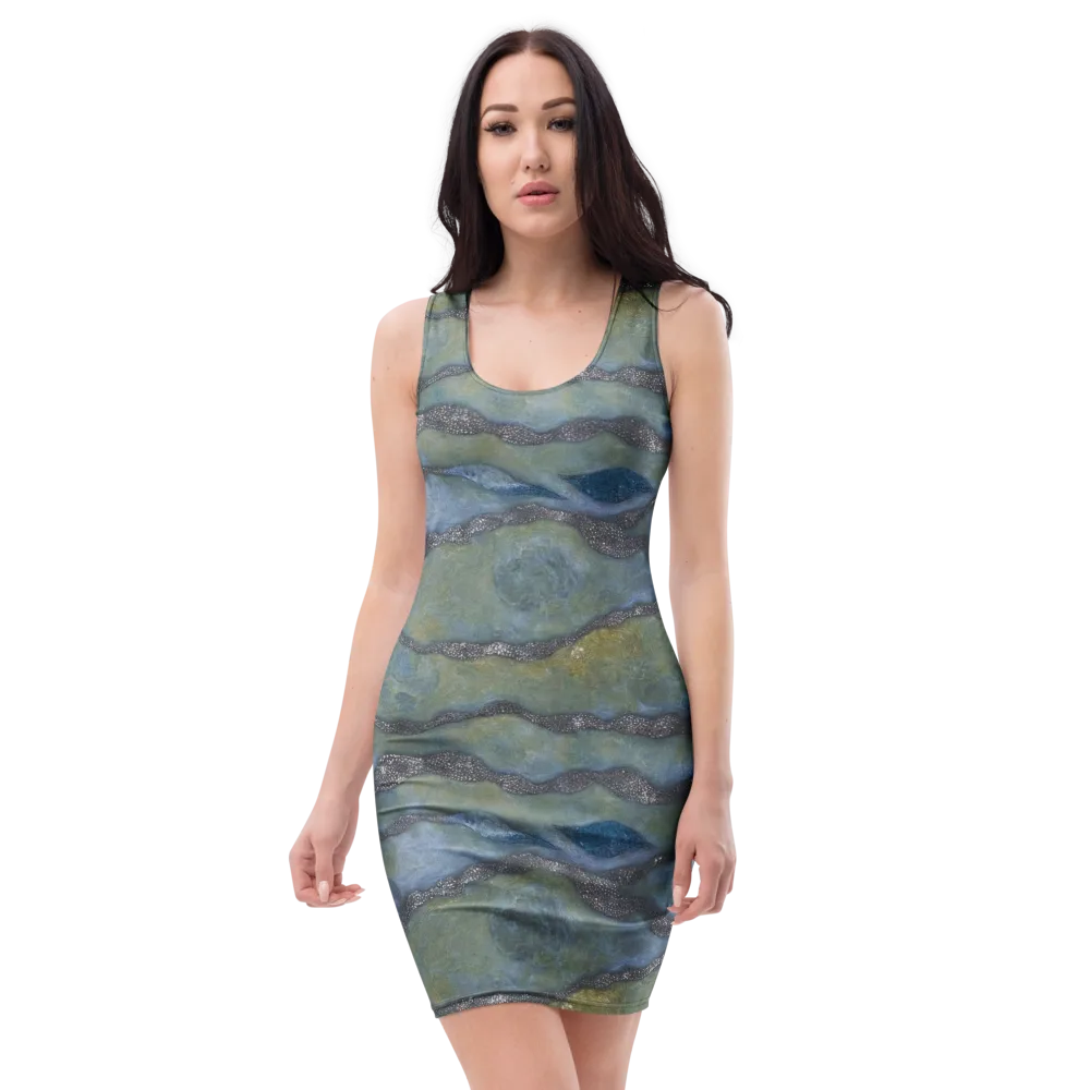 Tidal Fossil on Bodycon Dress — Front