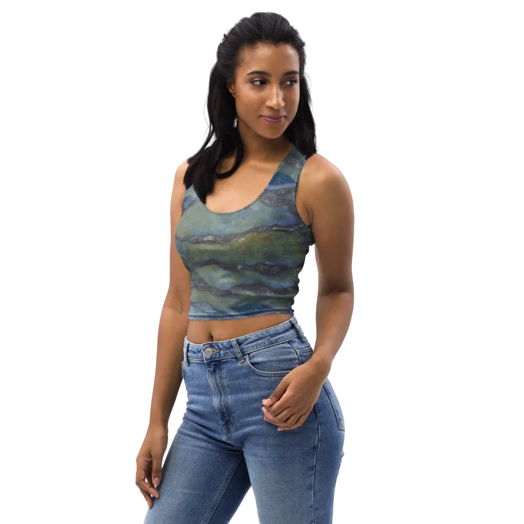 Tidal Fossil on Crop Top — Left Front