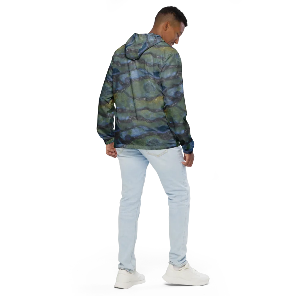 Tidal Fossil on Men's Windbreaker — Back
