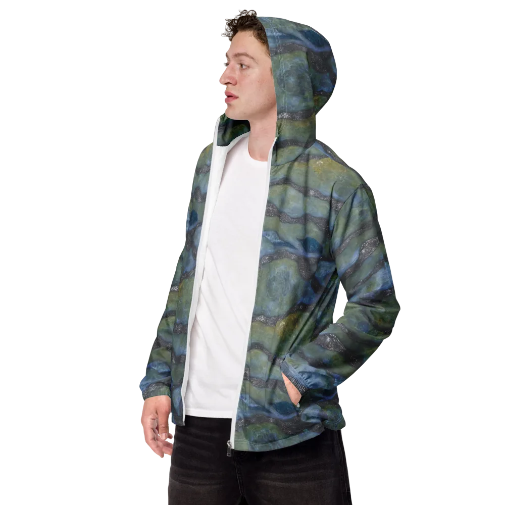 Tidal Fossil on Men's Windbreaker — Left Front