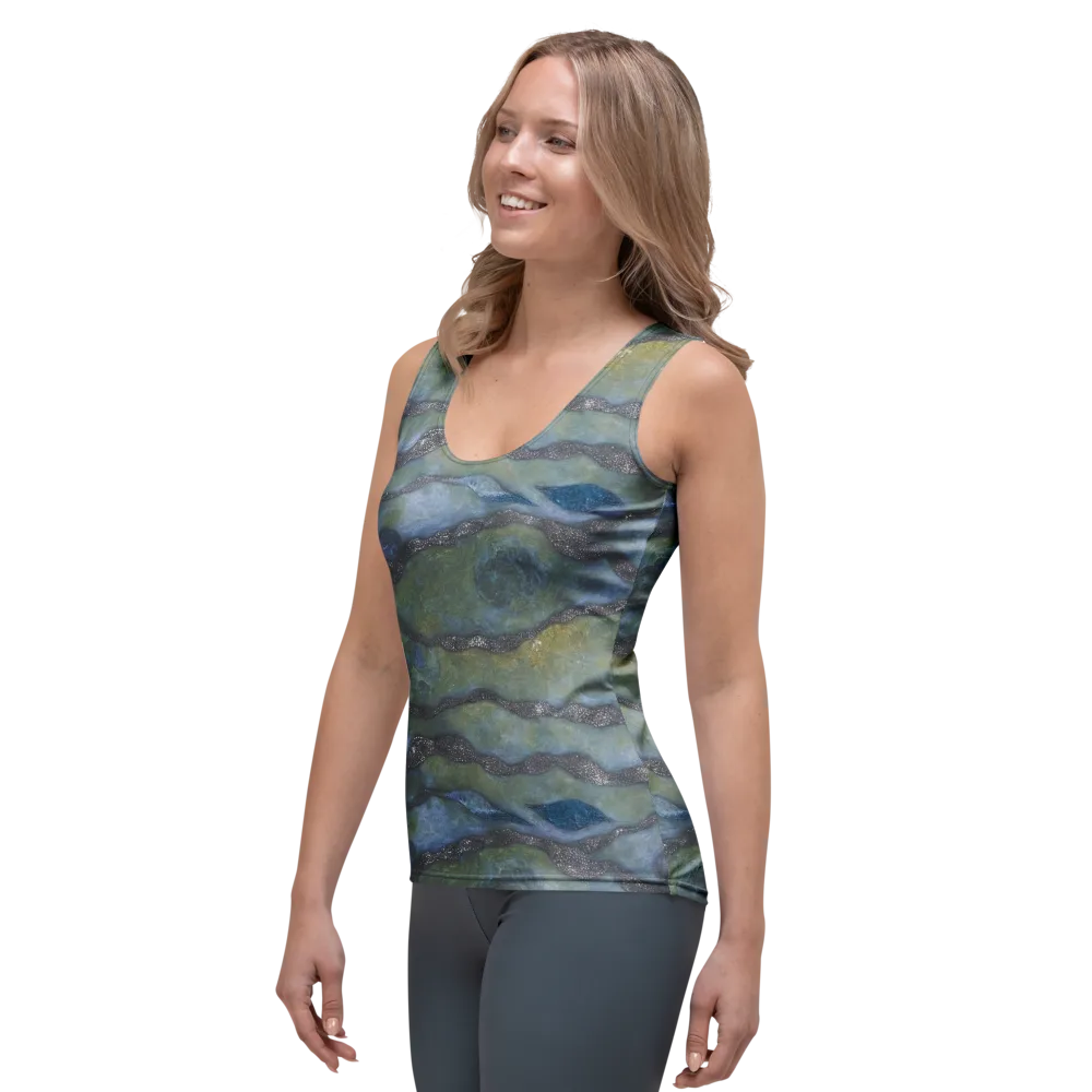 Tidal Fossil on Women's Tank Top — Left Front