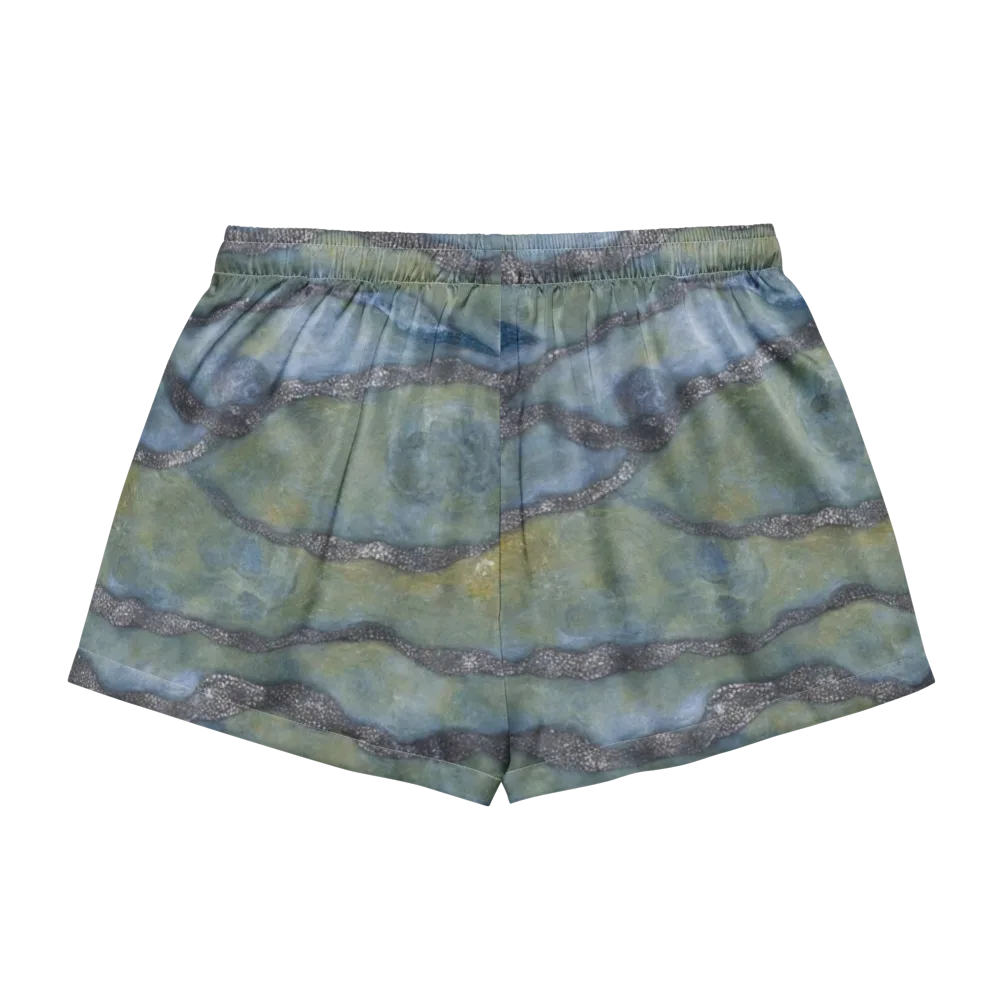 Tidal Fossil on Women's Pajama Shorts — Back