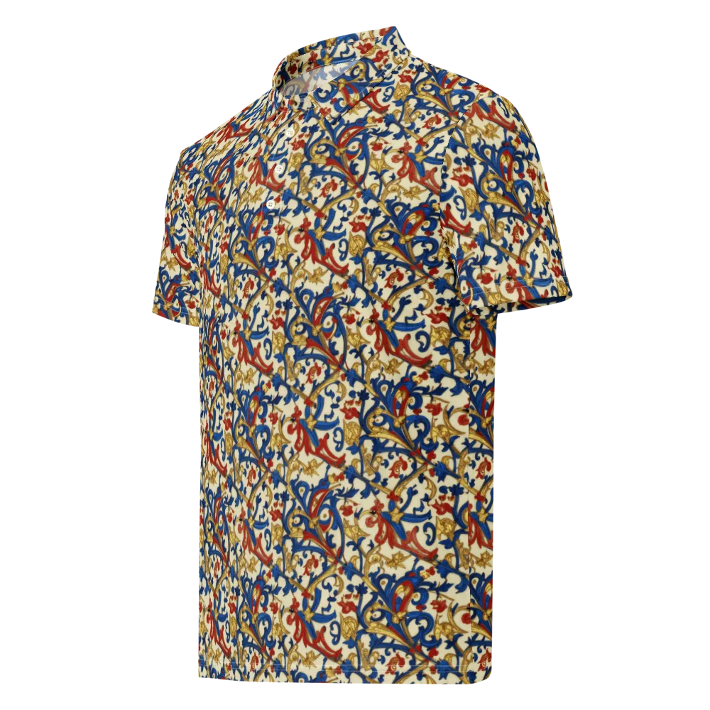 Royal Arabesque on Men's Slim Fit Polo Shirt — Left Front