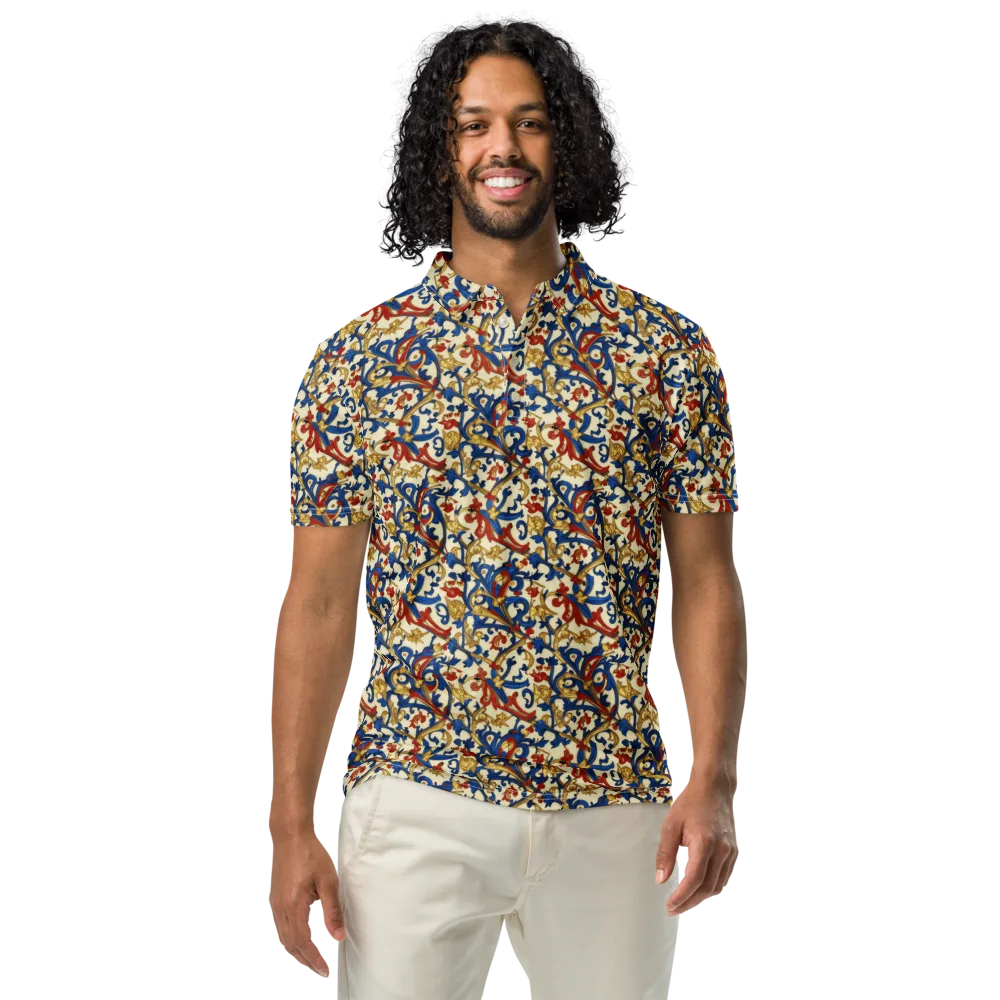 Royal Arabesque on Men's Slim Fit Polo Shirt — Front
