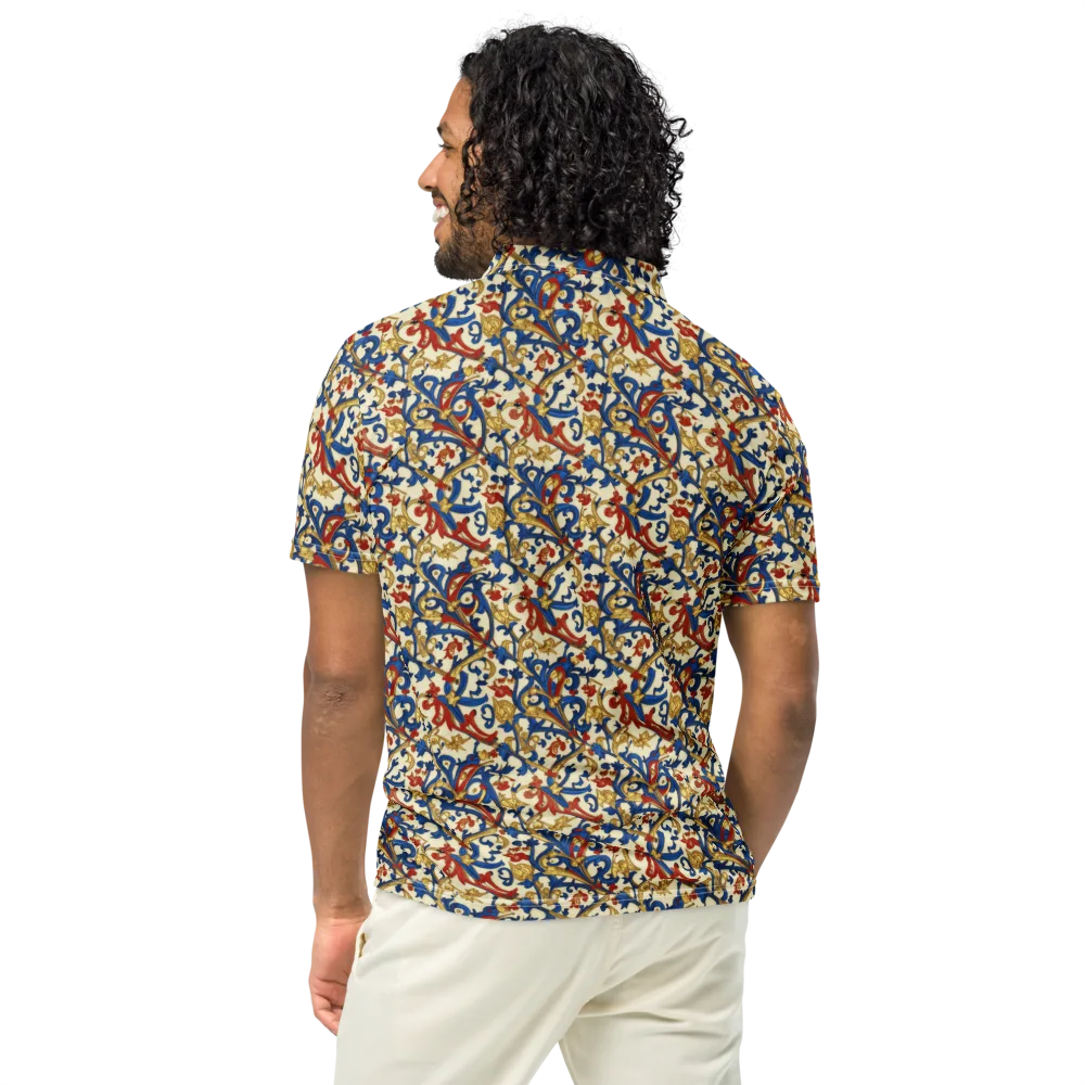 Royal Arabesque on Men's Slim Fit Polo Shirt — Back