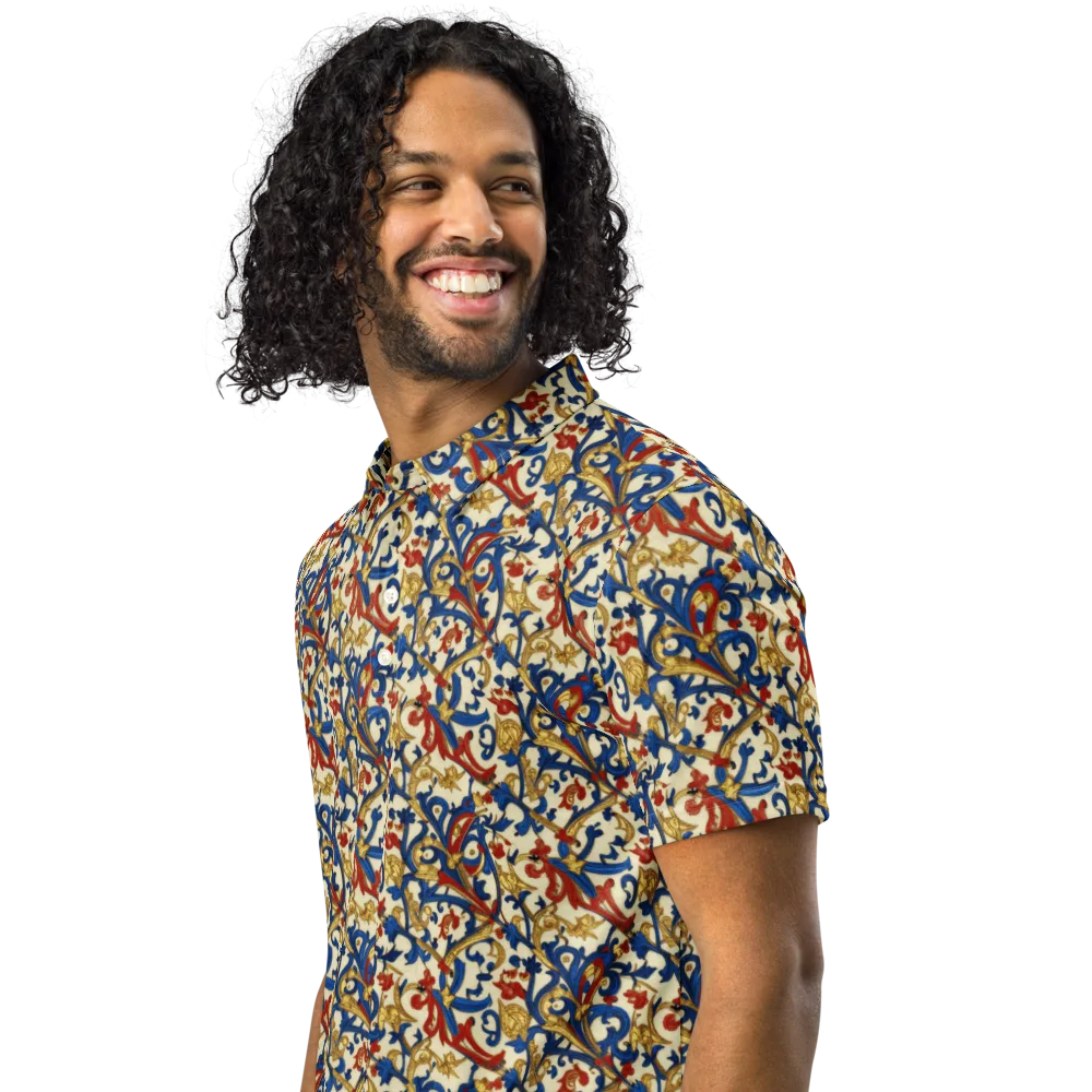 Royal Arabesque on Men's Slim Fit Polo Shirt — Left Front
