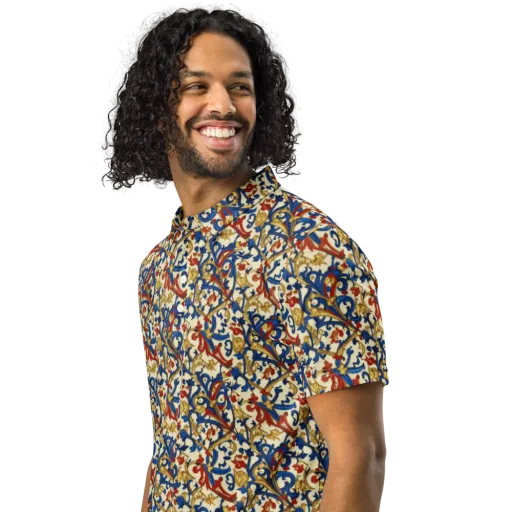 Royal Arabesque on a Men's Slim Fit Polo Shirt