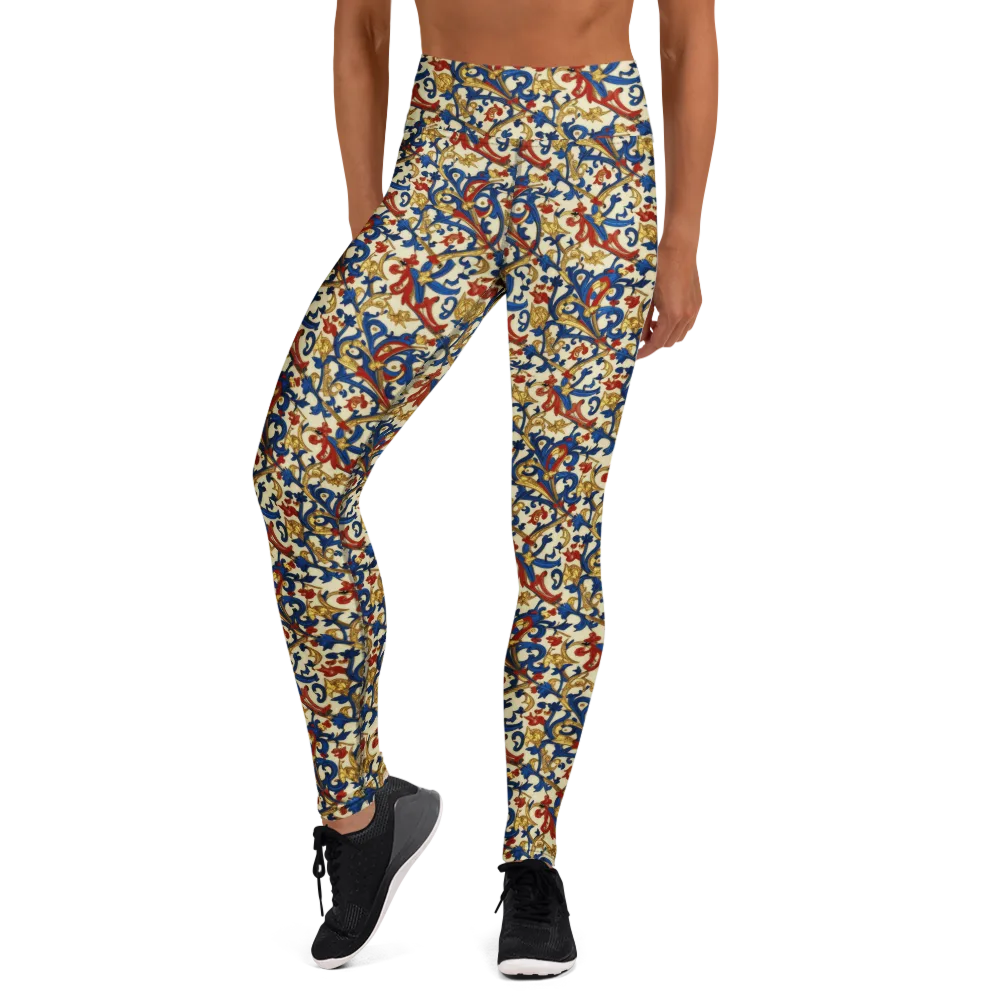 Royal Arabesque on Yoga Leggings — Front