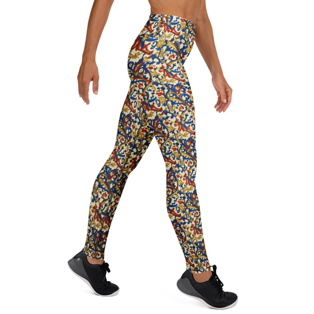 Royal Arabesque on Yoga Leggings — Right