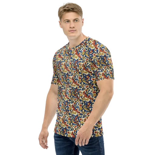 Royal Arabesque on a Men's Crew Neck T-Shirt