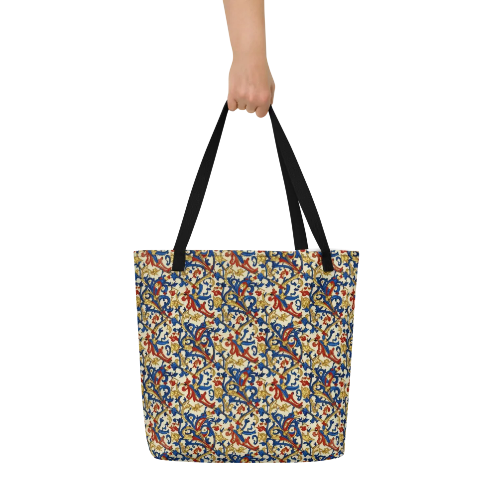 Royal Arabesque on Large Tote Bag W/ Pocket — Front