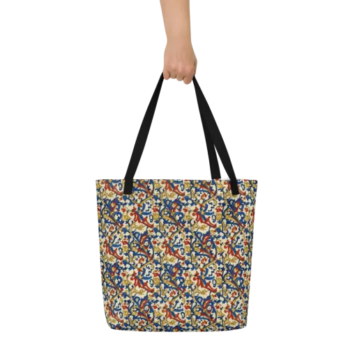Royal Arabesque on a Large Tote Bag W/ Pocket