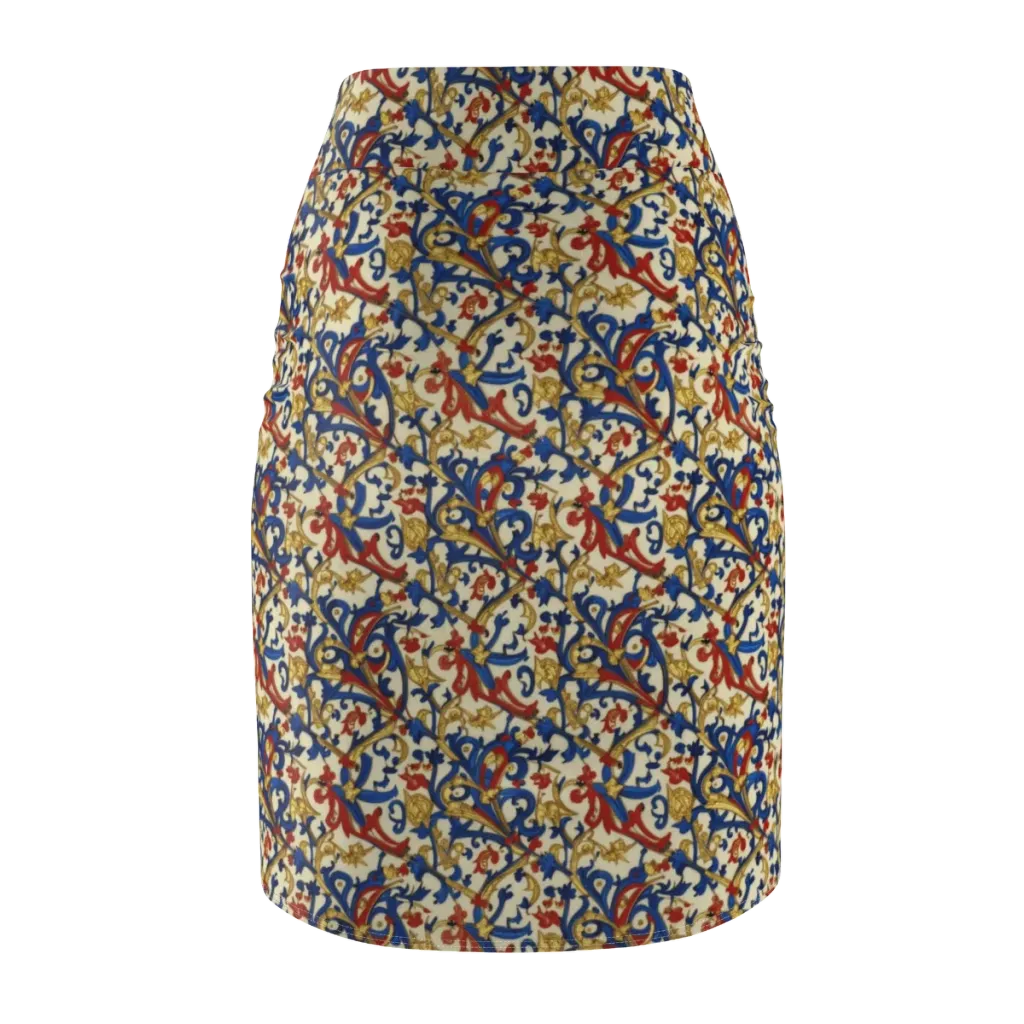 Royal Arabesque on Pencil Skirt — Back