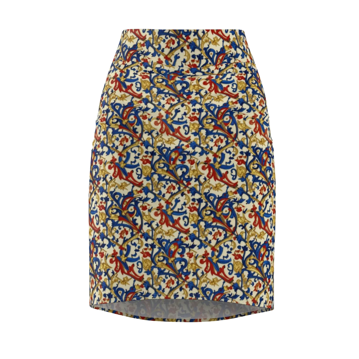 Royal Arabesque on Pencil Skirt — Front