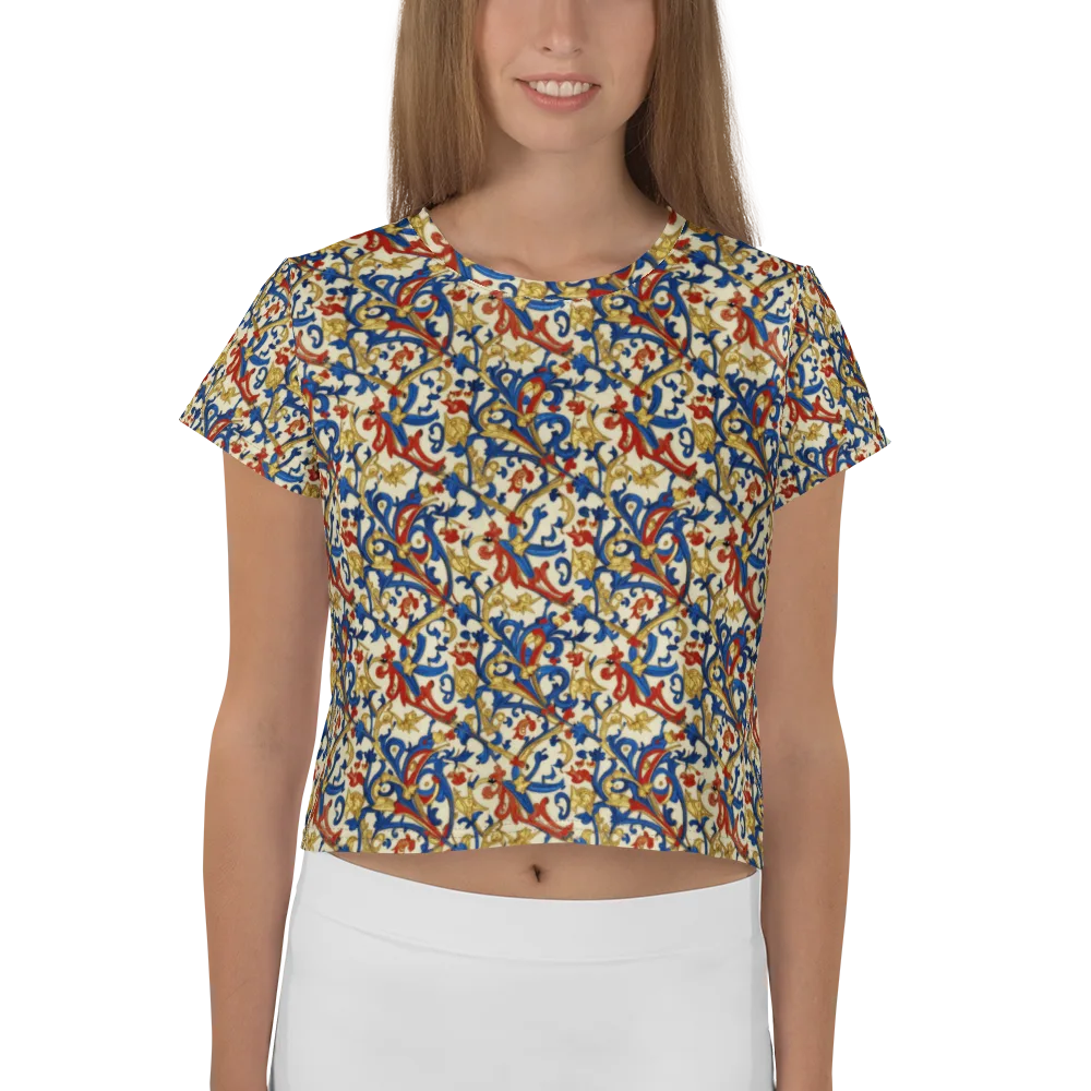 Royal Arabesque on Crop Tee — Front