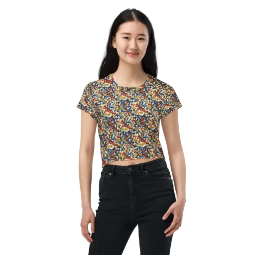 Royal Arabesque on a Crop Tee