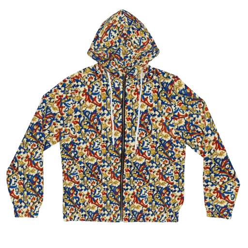 Royal Arabesque on a Women's Full-Zip Hoodie