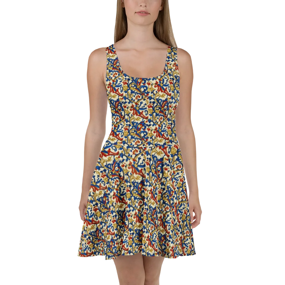 Royal Arabesque on Skater Dress — Front