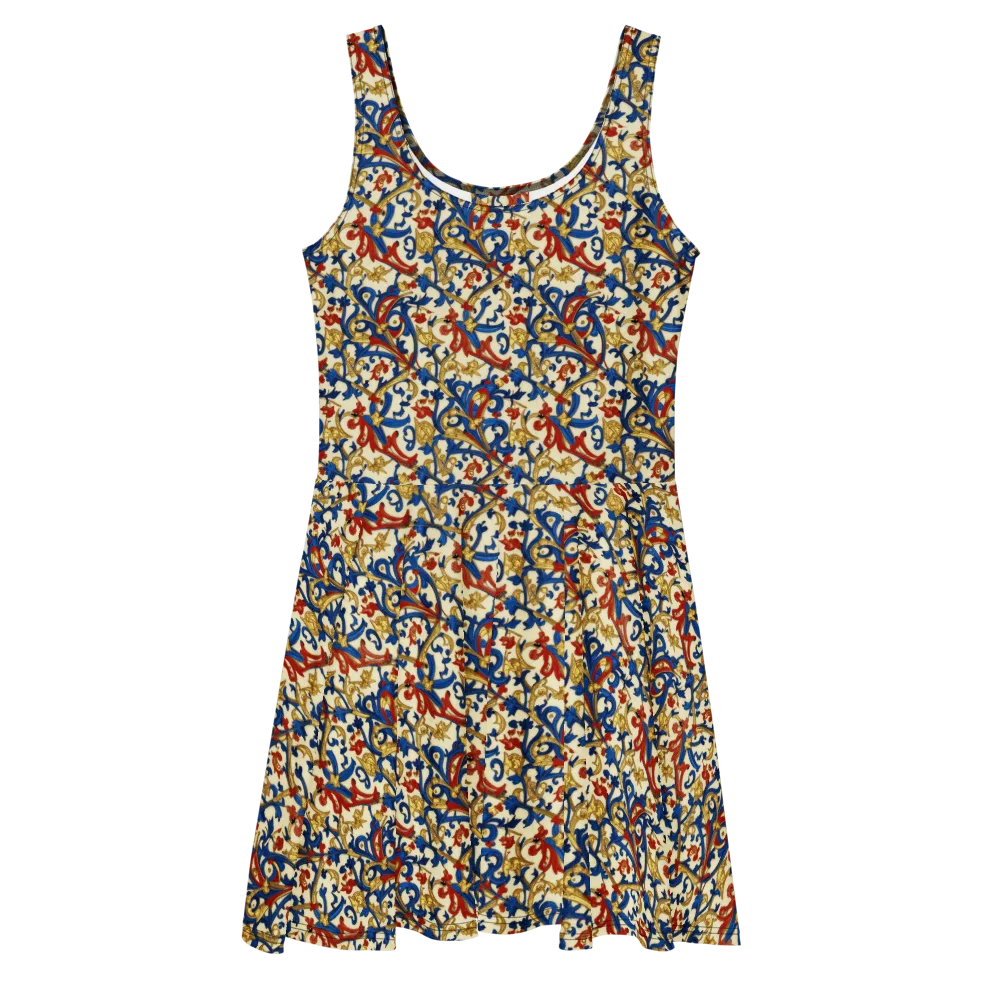 Royal Arabesque on Skater Dress — Front