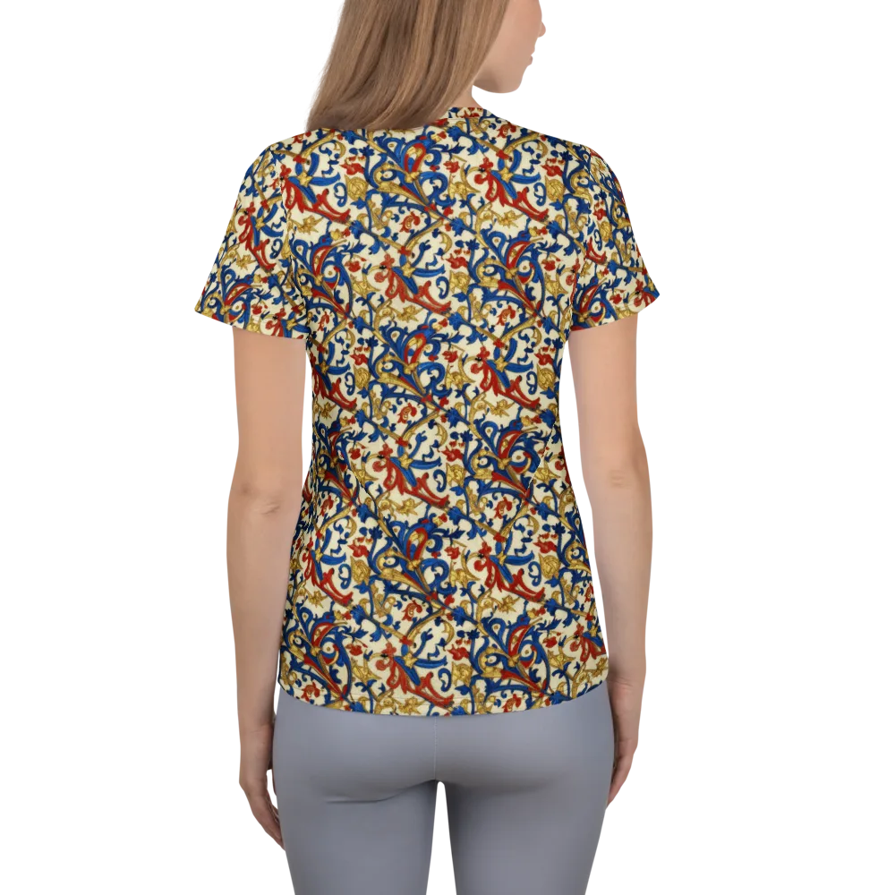 Royal Arabesque on Women's Athletic T-Shirt — Back