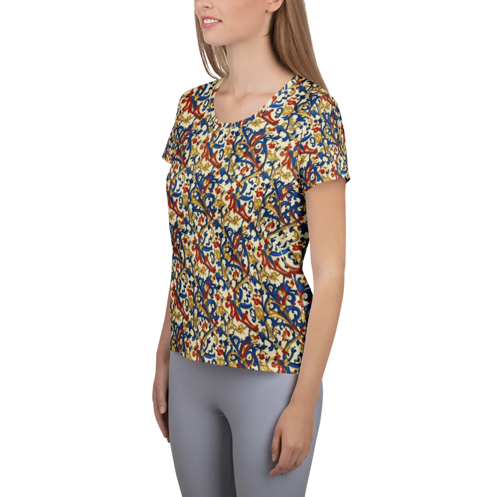 Royal Arabesque on Women's Athletic T-Shirt — Left