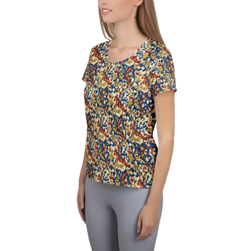 Royal Arabesque on a Women's Athletic T-Shirt