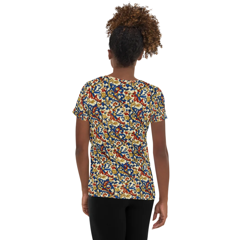 Royal Arabesque on Women's Athletic T-Shirt — Back