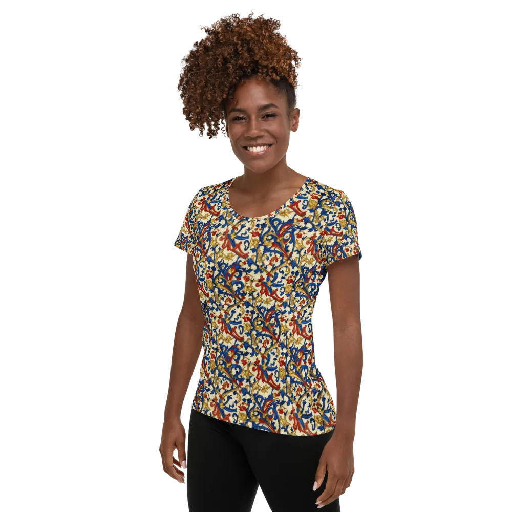 Royal Arabesque on Women's Athletic T-Shirt — Left