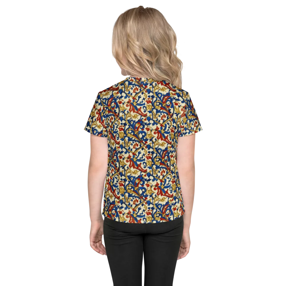 Royal Arabesque on Kids Crew Neck T-Shirt — Back