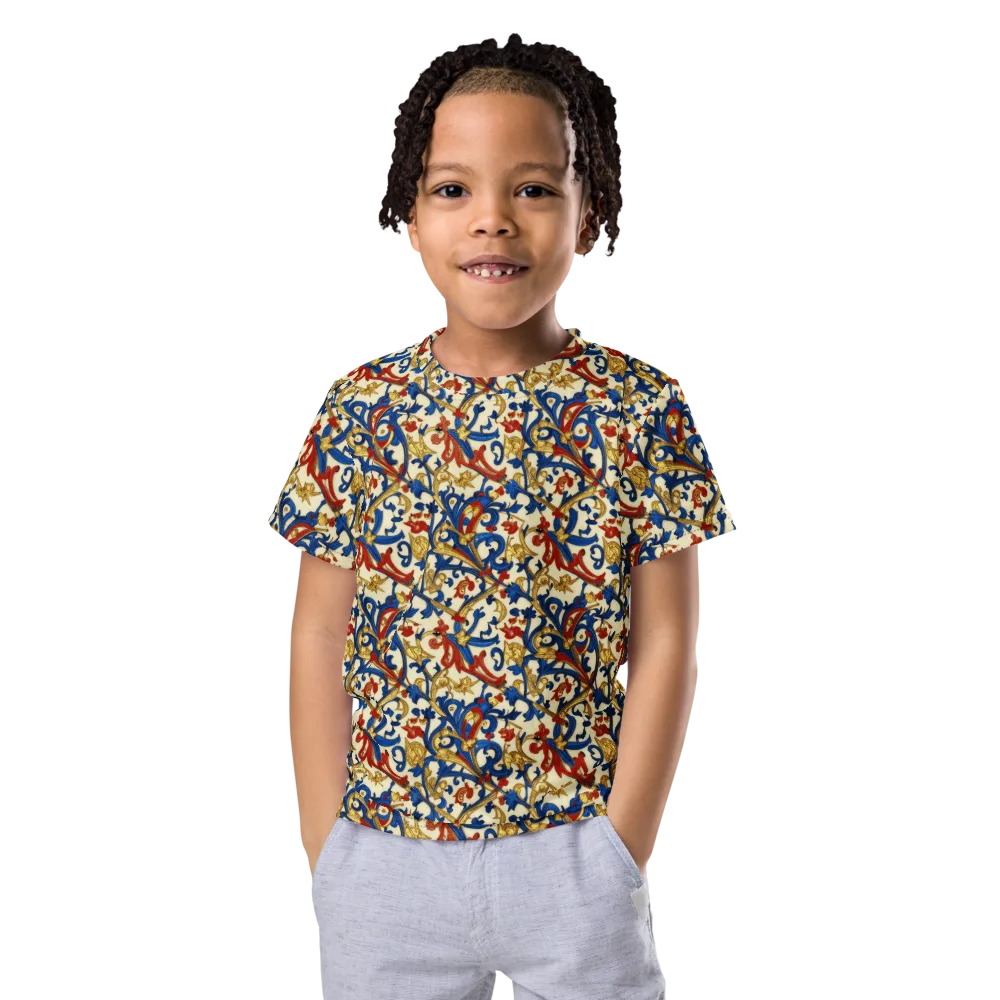 Royal Arabesque on Kids Crew Neck T-Shirt — Front