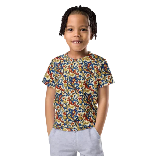Royal Arabesque on a Kids Crew Neck T-Shirt
