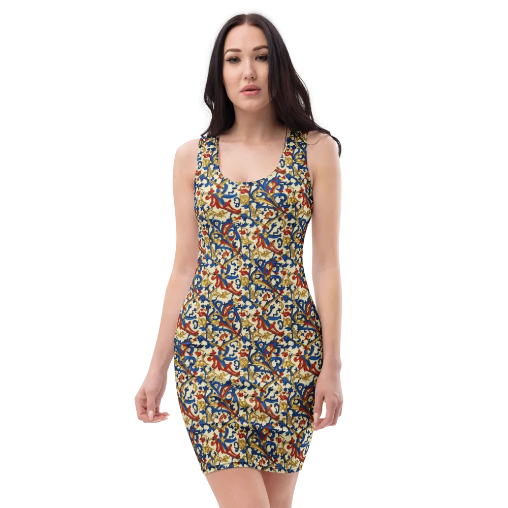 Royal Arabesque on Bodycon Dress — Front