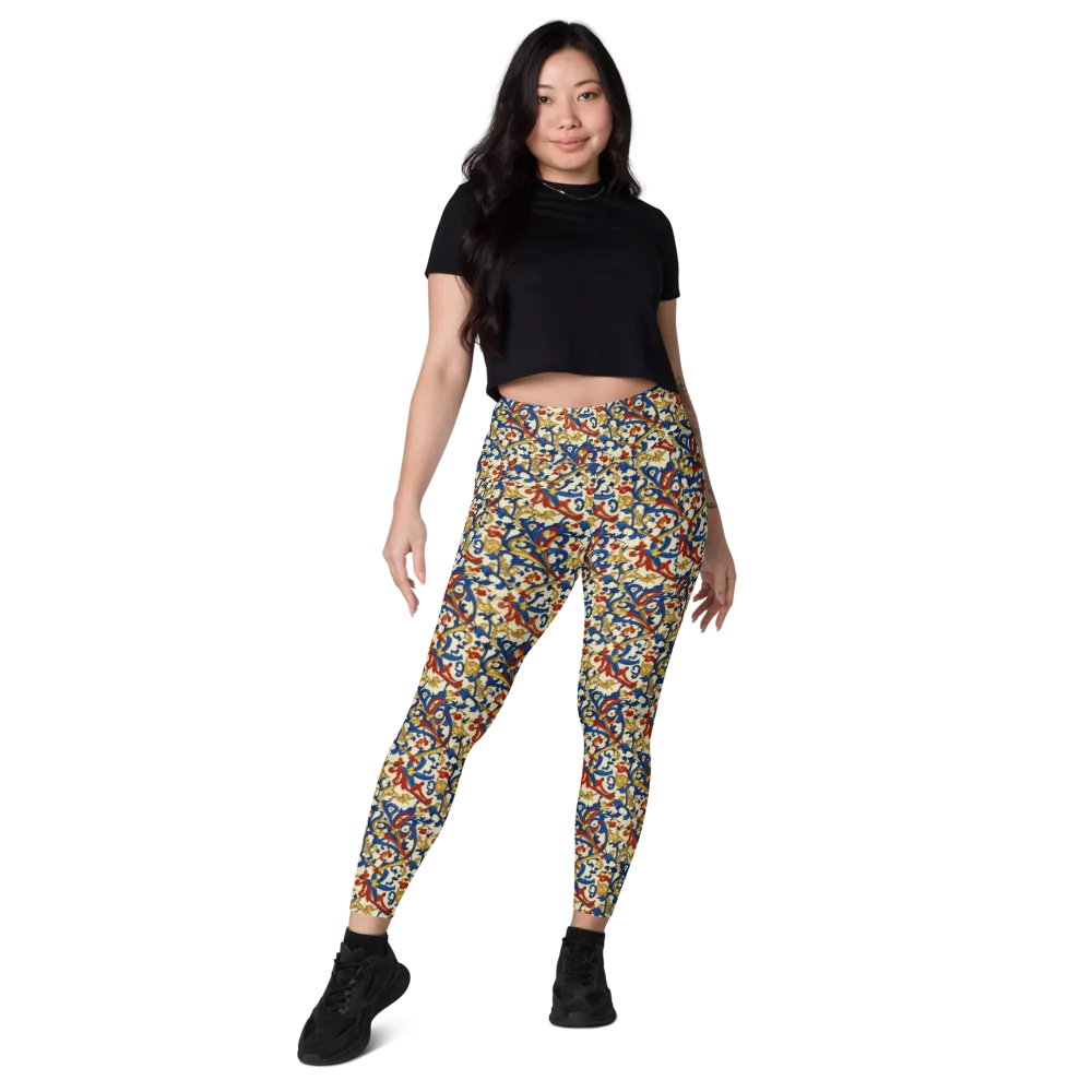 Royal Arabesque on Leggings with Pockets — Front