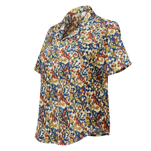 Royal Arabesque on a Women's Short Sleeve Pajama Top