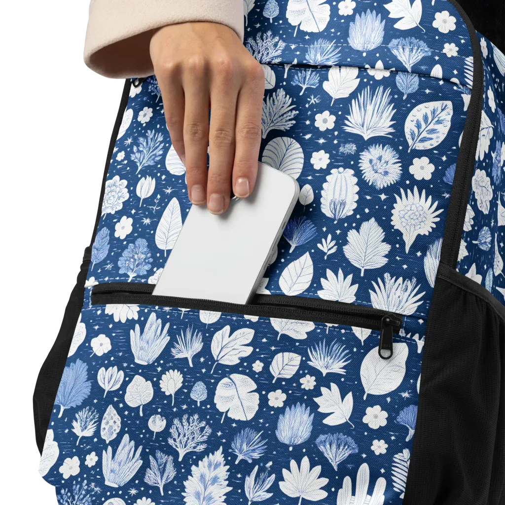 Indigo Herbarium on Utility Backpack — Product details