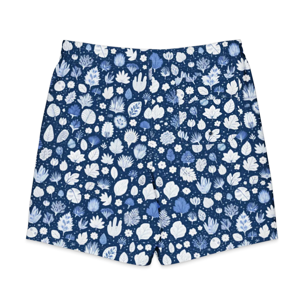 Indigo Herbarium on Men's Board Shorts — Back