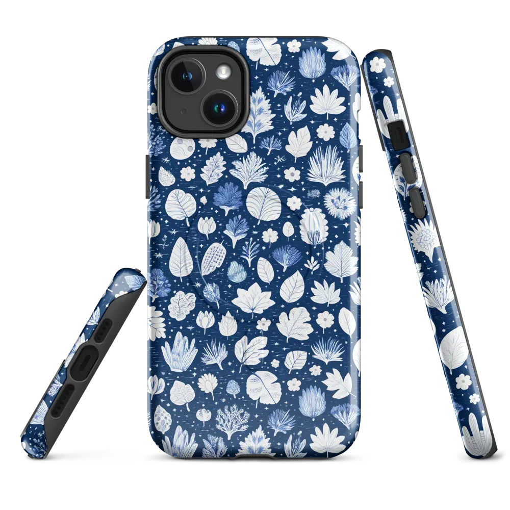 Indigo Herbarium on MagSafe Tough Case for iPhone® — Front