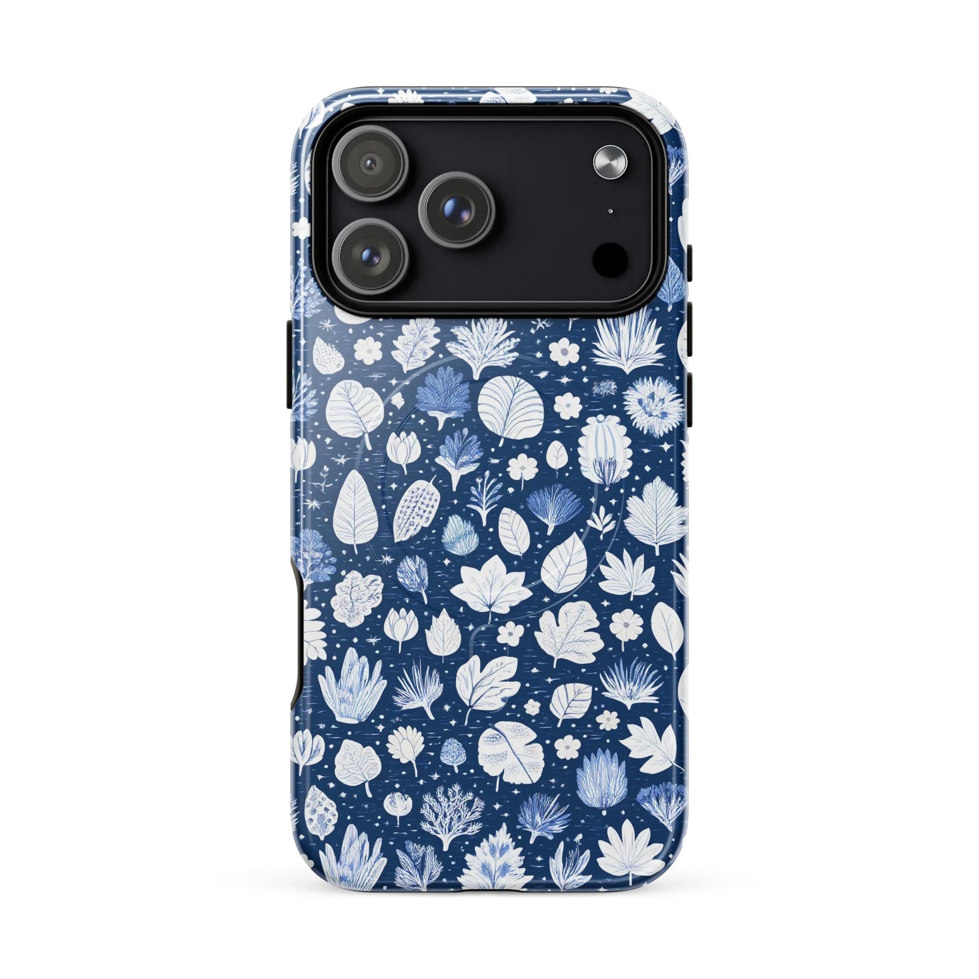 Indigo Herbarium on MagSafe Tough Case for iPhone® — Front