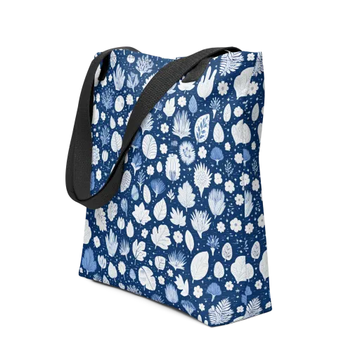 Indigo Herbarium on a Tote Bag