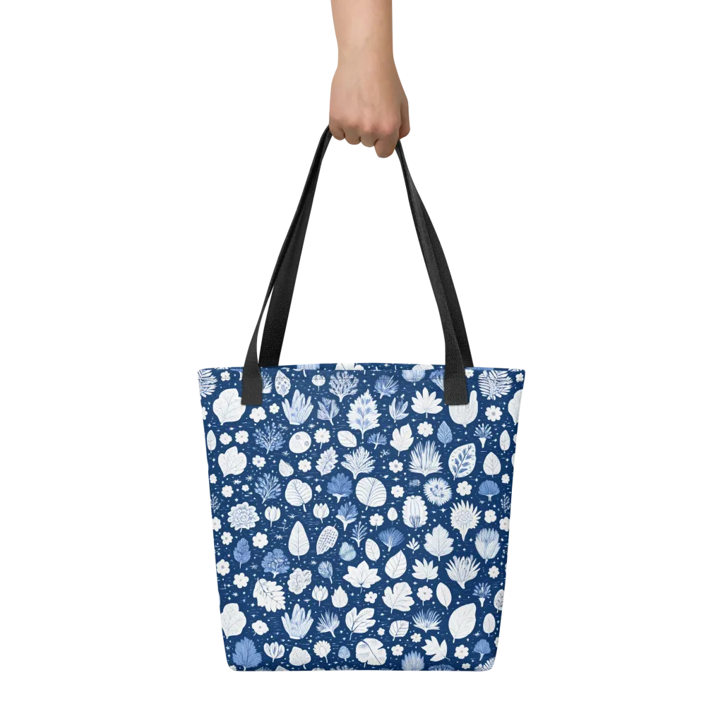 Indigo Herbarium on Tote Bag — Front