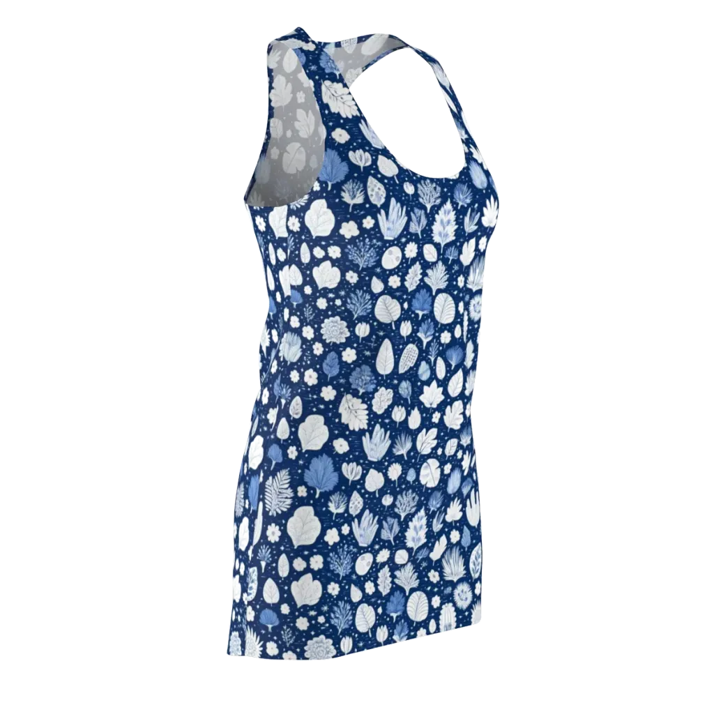 Indigo Herbarium on Racerback Dress — Front Side