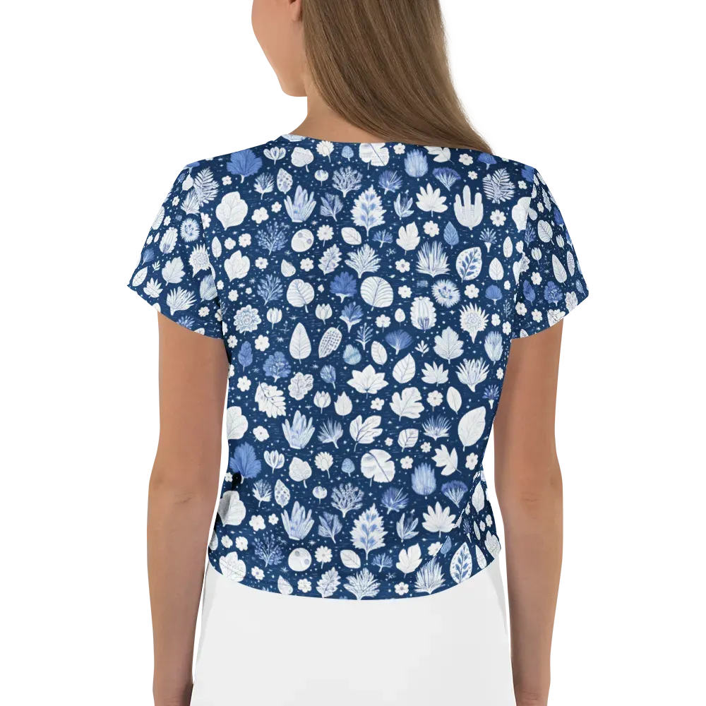 Indigo Herbarium on Crop Tee — Back