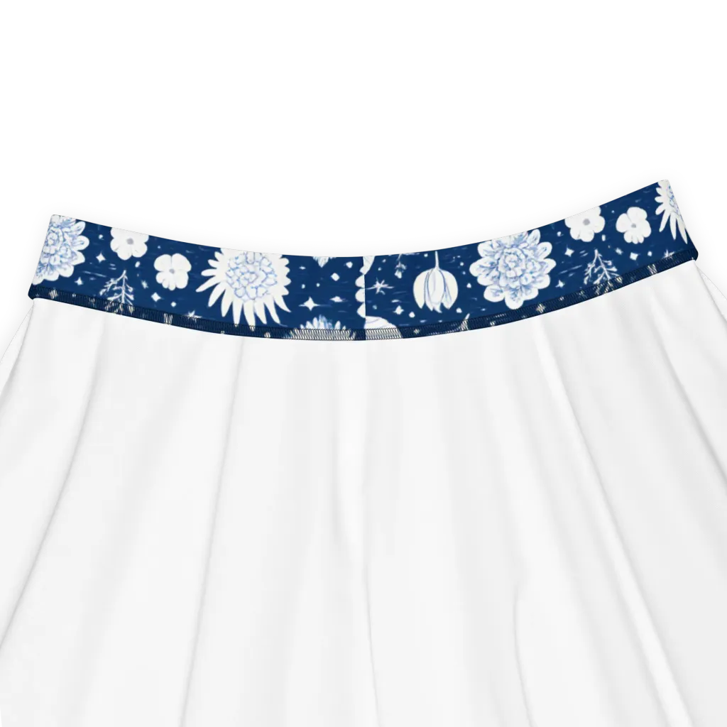 Indigo Herbarium on Skater Skirt — Product details