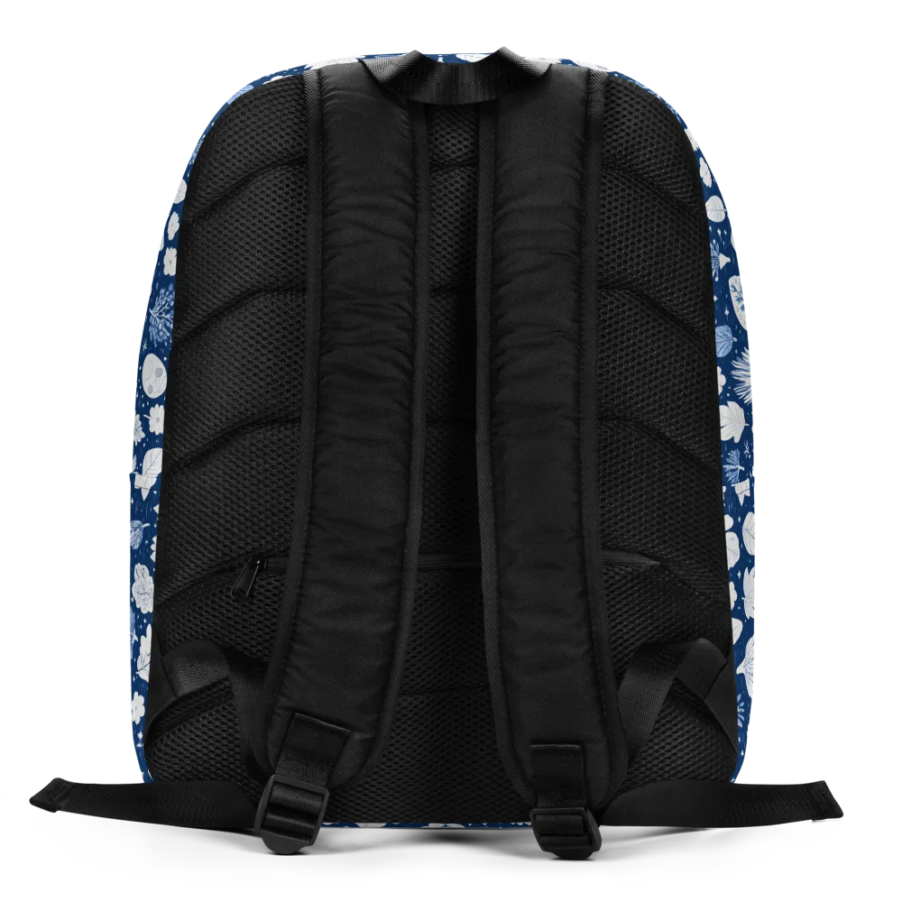 Indigo Herbarium on Minimalist Backpack — Back