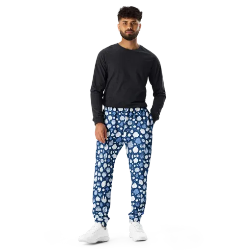 Indigo Herbarium on a Men's Joggers
